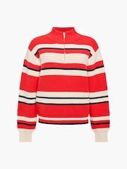 French Connection White Varli Stripe Jumper - Image 6 of 6
