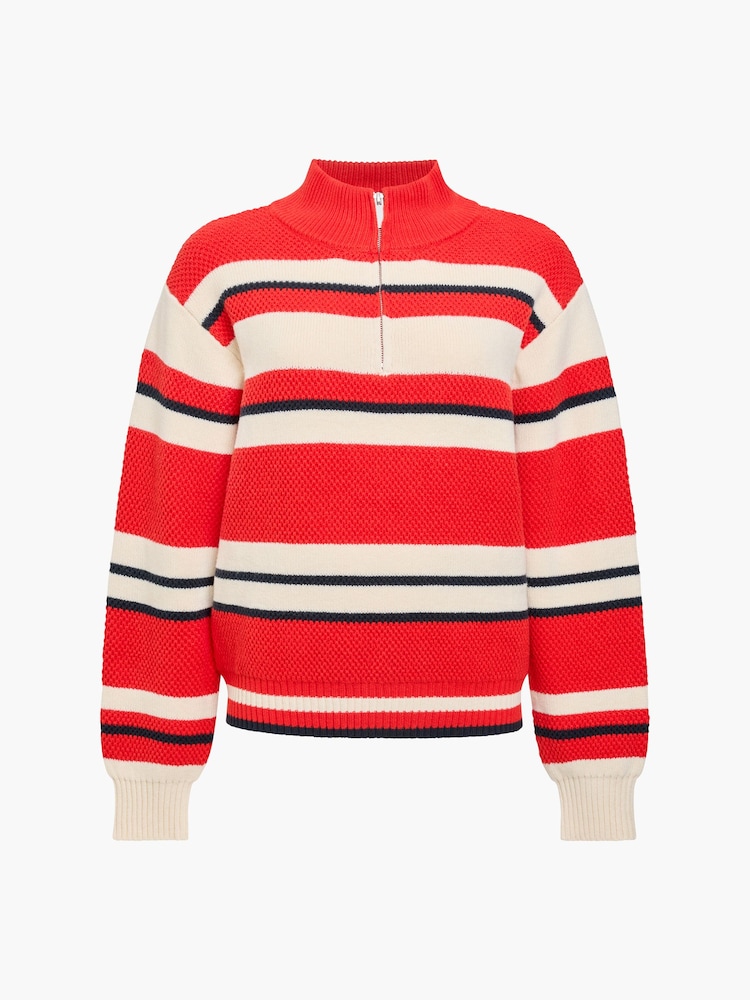 French Connection White Varli Stripe Jumper - Image 6 of 6 French Connection White Varli Stripe Jumper - Image 6 of 6