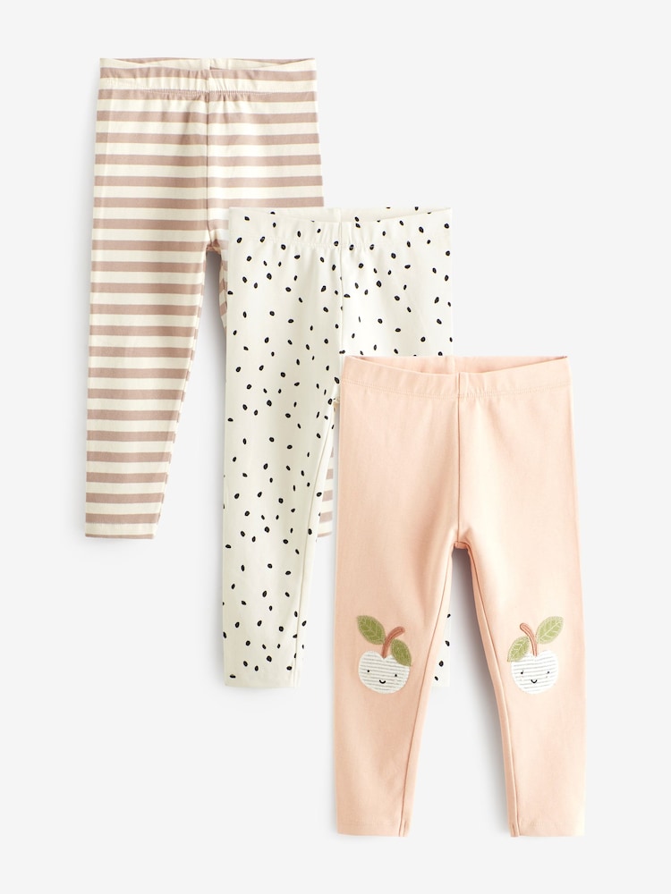 Cream nevtralna Apple - Jersejeve nogavice 3 paket (3mths-7yrs) - Slika 1 iz 6