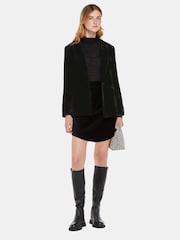 Whistles Olivia Velvet Black Blazer - Image 1 of 5