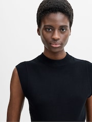 French Connection Black Jilene Draw String Detail Knit Top - Image 2 of 6