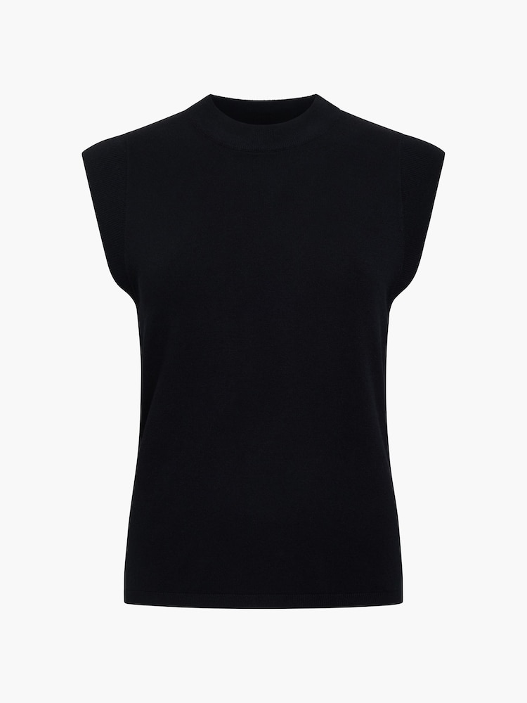 French Connection Black Jilene Draw String Detail Knit Top - Image 6 of 6 French Connection Black Jilene Draw String Detail Knit Top - Image 6 of 6