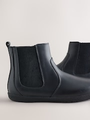 Black Leather Barefoot Chelsea Boots - Image 6 of 7