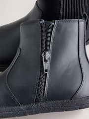 Black Leather Barefoot Chelsea Boots - Image 7 of 7