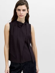 French Connection Brown Leela Scarf Top - Image 2 of 10