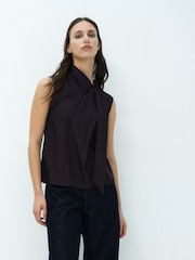 French Connection Brown Leela Scarf Top - Image 3 of 10