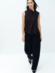 French Connection Brown Leela Scarf Top - Image 5 of 10