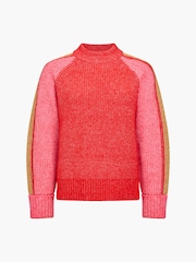 French Connection Red Kessy Tri Colour Raglan Jumper - Image 5 of 5