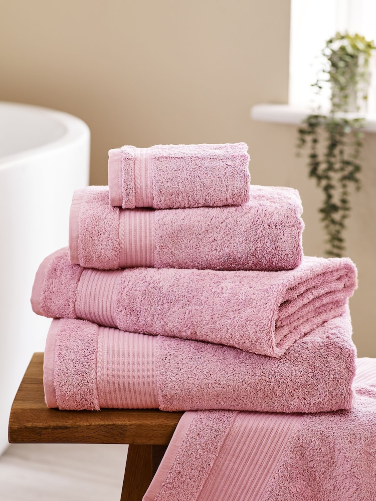 Pink Dusky Egyptian Cotton Towel - Image 1 of 5