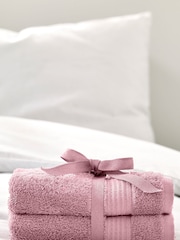 Pink Dusky Egyptian Cotton Towel - Image 3 of 5