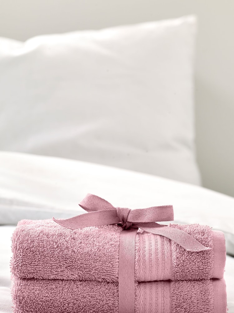 Pink Dusky Egyptian Cotton Towel - Image 3 of 5