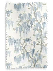 Laura Ashley Newport Blue Wisteria Made to Measure 100% Cotton Roman Blinds - Image 6 of 6
