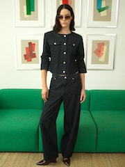 French Connection Blue Misa Relaxed Curved Leg Jeans - Image 1 of 10