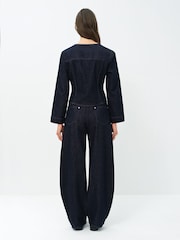 French Connection Blue Misa Relaxed Curved Leg Jeans - Image 2 of 10