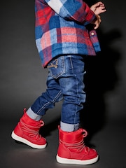 Red Thermal Thinsulate™ Lined Quilted Water Resistant Boots - Image 1 of 8