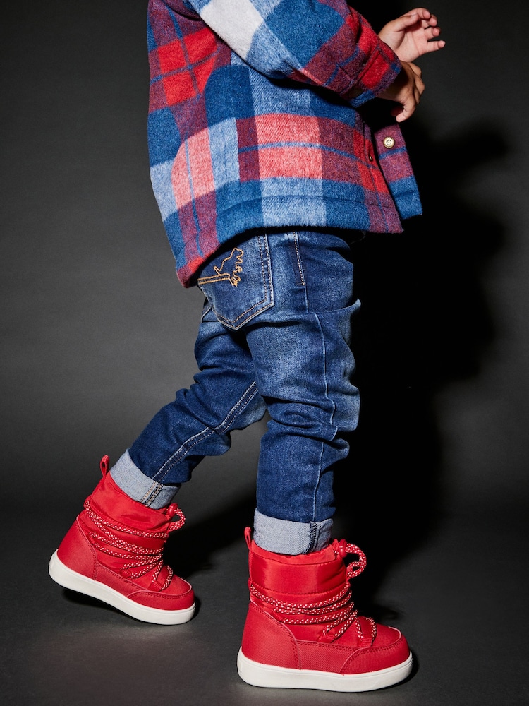 Red Thermal Thinsulate™ Lined Quilted Water Resistant Boots - Image 1 of 8