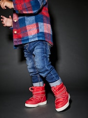 Red Thermal Thinsulate™ Lined Quilted Water Resistant Boots - Image 3 of 8