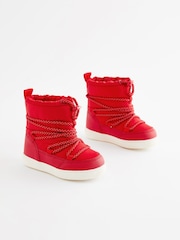 Red Thermal Thinsulate™ Lined Quilted Water Resistant Boots - Image 4 of 8