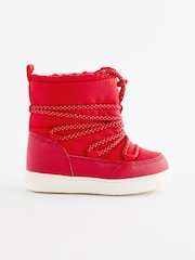 Red Thermal Thinsulate™ Lined Quilted Water Resistant Boots - Image 5 of 8