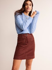 Boden Brown Estella Cord Mini Skirt - Image 1 of 6