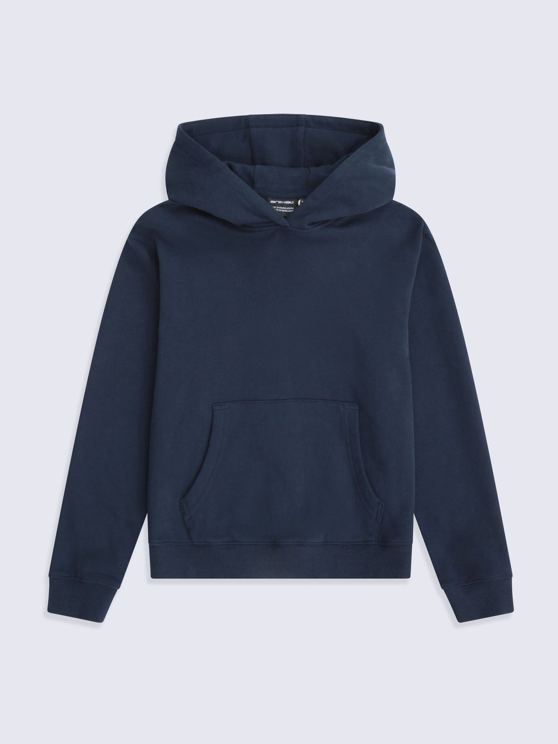 Animal Unisex Navy Lightweight Soft Warm Comfy Kangaroo Pocket Casual Outdoor Hoodie In | Size: 7-8 Years - Image 3