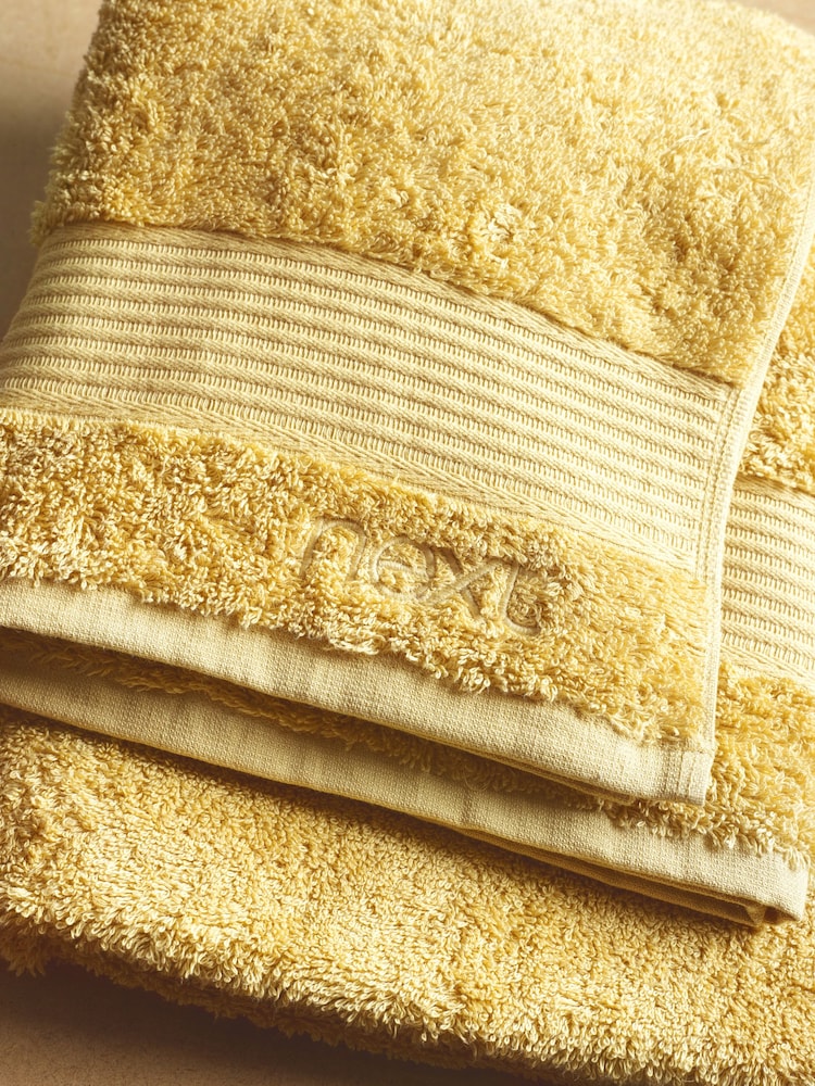 Sunshine Yellow Egyptian Cotton Towel - Image 3 of 5