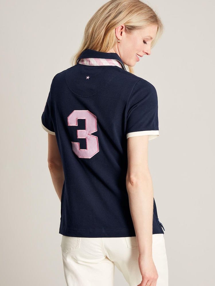 Joules Beaufort Navy Blue Polo Shirt - Image 2 of 6
