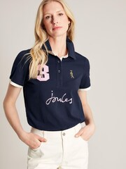 Joules Beaufort Navy Blue Polo Shirt - Image 4 of 6