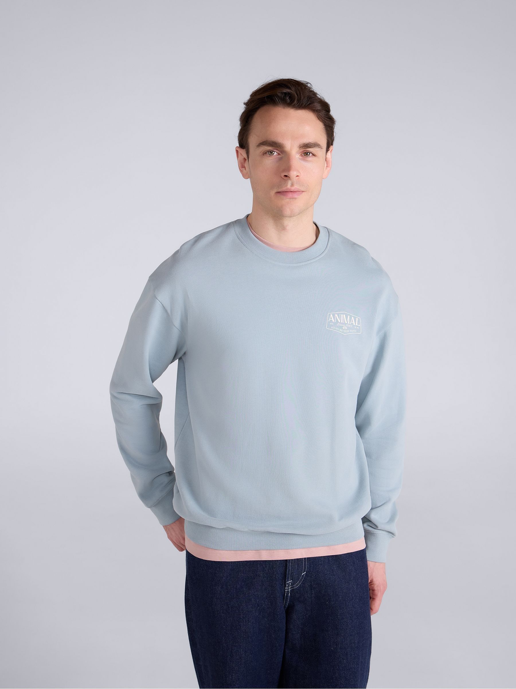 Animal Jonah Mens Cotton Sweatshirt - Comfortable Pullover with Elasticated Cuffs & Hem - Autumn Winter, Outdoors, Holiday, Walking & Hiking - Image 3