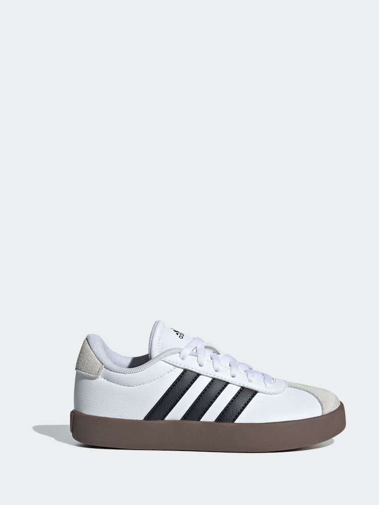 adidas White/Black VL Court 3.0 Trainers - Image 2 of 9