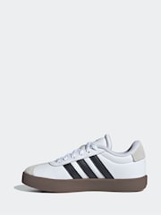 adidas White/Black VL Court 3.0 Trainers - Image 3 of 9