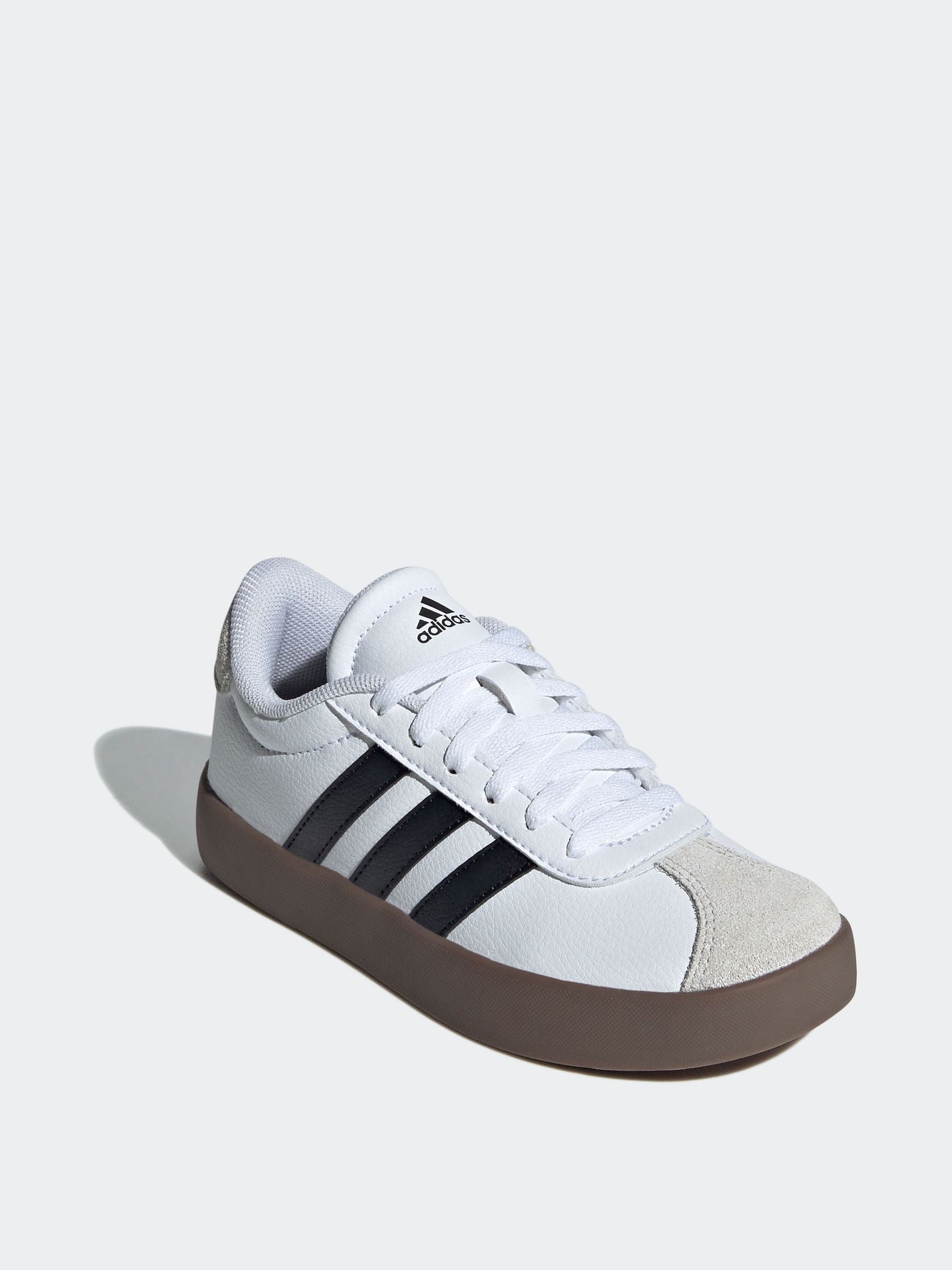 adidas White Black VL Court 3.0 Trainers