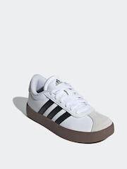 adidas White/Black VL Court 3.0 Trainers - Image 4 of 9