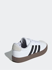 adidas White/Black VL Court 3.0 Trainers - Image 5 of 9