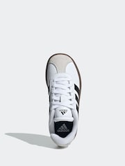adidas White/Black VL Court 3.0 Trainers - Image 6 of 9