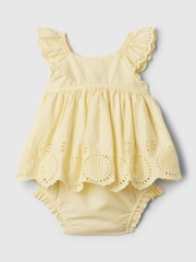 Gelb - Gap Set mit geblümtem Top und Unterhose (Neugeborenes bis 24 Monate) - Bild 4 von 4