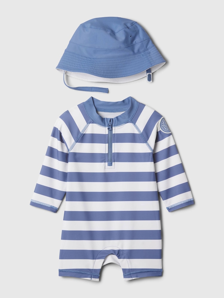 Gap Blue All in One Baby Swimsuit (Newborn-24mths) - Image 1 of 4