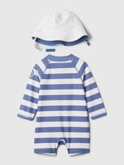 Gap Blue All in One Baby Swimsuit (Newborn-24mths) - Image 2 of 4