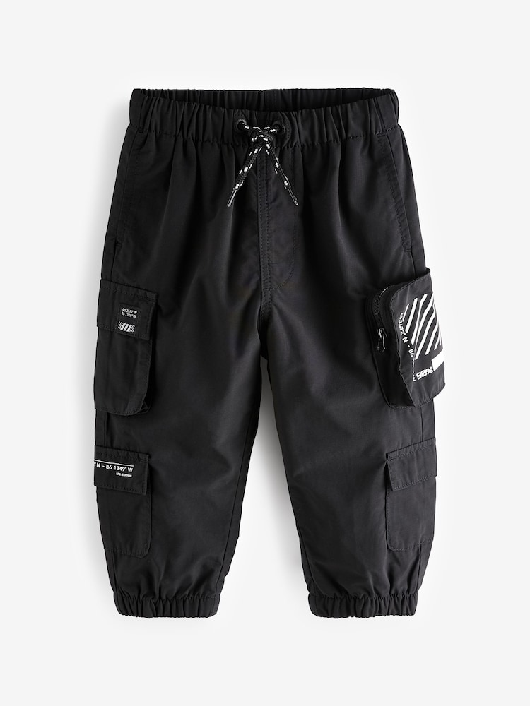 Black Multi Pocket Cargo Trousers (3mths-7yrs) - Image 4 of 7