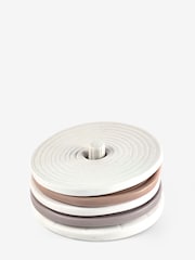 Set of 4 Natural Sculptural Ceramic Coasters - Image 5 of 5