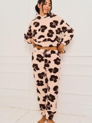 Jim Jam the Label Animal Fleece Twosie Brown Pyjama Set - Image 4 of 5