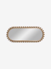 Light Natural Wood Bobbin Full Length Wall Mirror - Image 5 of 7