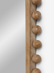 Light Natural Wood Bobbin Full Length Wall Mirror - Image 6 of 7