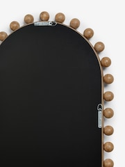 Light Natural Wood Bobbin Full Length Wall Mirror - Image 7 of 7