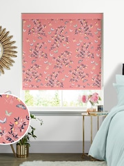 Sara Miller Orange Butterflies & Trellis Made to Measure Roller Blinds - Image 1 of 6