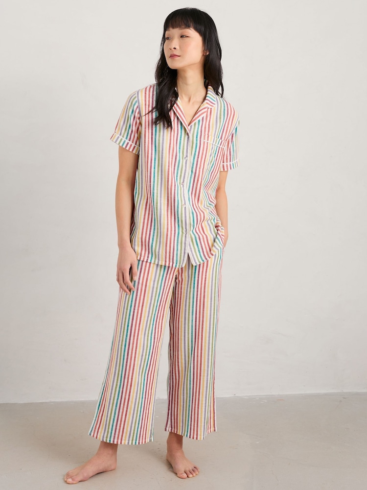 Seasalt Cornwall Natural Cosy Corner Cotton Pyjamas - Image 1 of 5 Seasalt Cornwall Natural Cosy Corner Cotton Pyjamas - Image 1 of 5