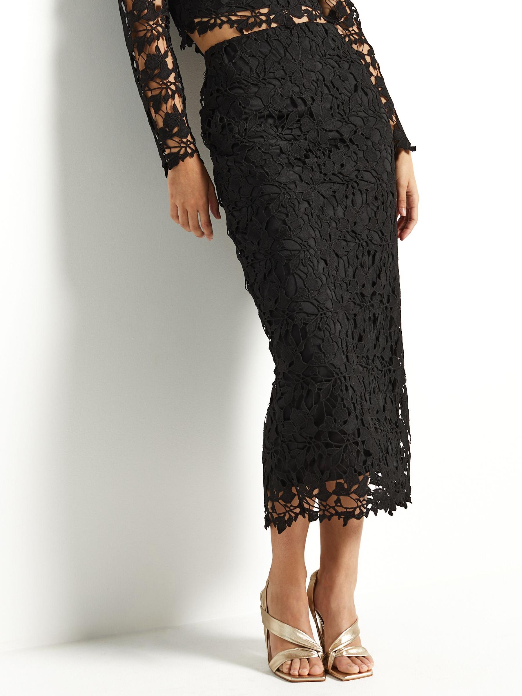Buy Black Lace Co-Ord Midi Skirt from Next Poland