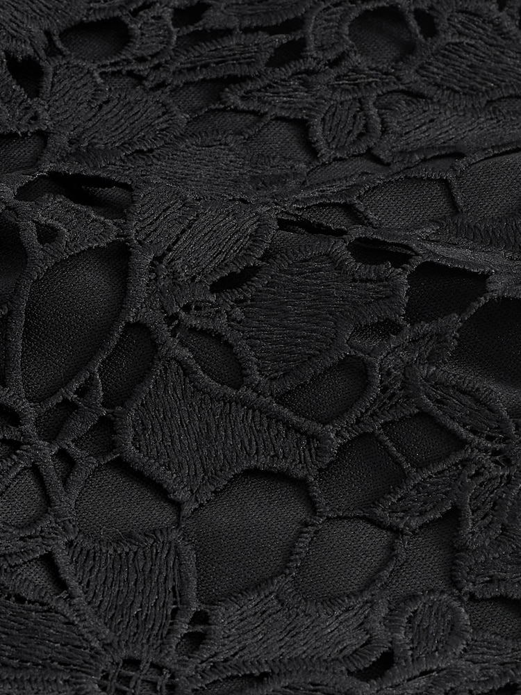 Black Lace Co-Ord Midi Skirt - Image 6 of 6