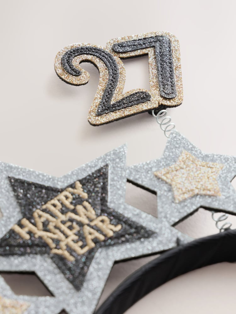 Crno - 2027 Happy New Year Headband - Slika 3 od 3