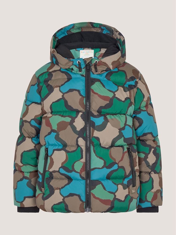 Monsoon Camo Print Puffer Jacket - Bild 1 von 3
